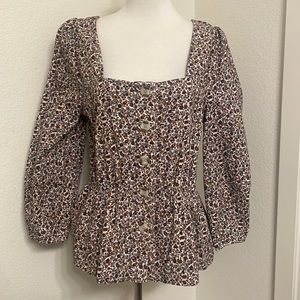 Madewell Corduroy Peplum Top